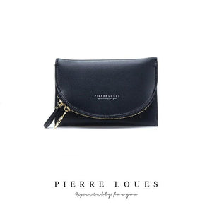 Ladies PU Leather Multifunctional Wallet with Zipper Buckle