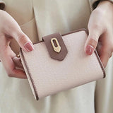 Women PU Leather Wallet Large Capacity Hasp Purses Multifunction Short Purse