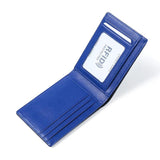 Men's Short Leather Wallet Retro Two Fold Vertical Wallet Youth Multi-Card