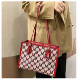 Striped Shopper Tote Shoulder Crossbody Bags for Office Women