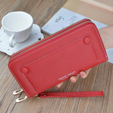 Women Purse Double Zipper Handbag Moneybag Large Capacity Wallet 836