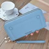 Women Purse Double Zipper Handbag Moneybag Large Capacity Wallet 836