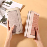 Crocodile Pattern Double Zipper Women's Clutch Bag
