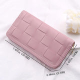 Long Clutch Wallet Zipper Purse with Wrist Strap