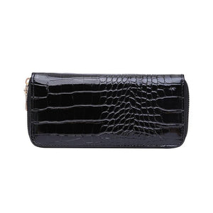Crocodile Pattern PU Women's Wallet Zipper Clutch Multi-card Pocket