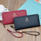 Women's Long Wallet Clutch Star Printing Zipper Hand Strap