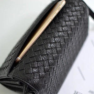 Knitting PU Leather Clutch Wallet Women's Wallet