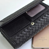 Knitting PU Leather Clutch Wallet Women's Wallet