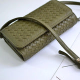 Knitting PU Leather Clutch Wallet Women's Wallet