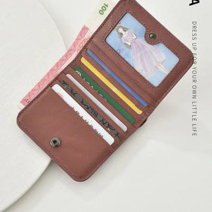 Sheepskin Woven Short Wallet Ultra Thin Soft Men's and Women's Mini Wallet