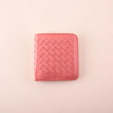 Sheepskin Woven Short Wallet Ultra Thin Soft Men's and Women's Mini Wallet
