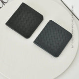 Sheepskin Woven Short Wallet Ultra Thin Soft Men's and Women's Mini Wallet