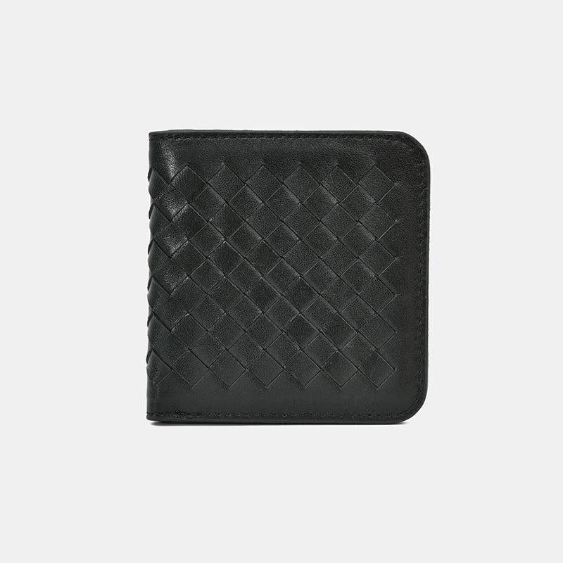 Sheepskin Woven Short Wallet Ultra Thin Soft Men's and Women's Mini Wallet