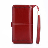Long Leather Female Clutch Purse Cellphone Bag
