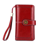Long Leather Female Clutch Purse Cellphone Bag