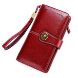 Long Leather Female Clutch Purse Cellphone Bag