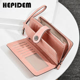 RFID Leather Long Wallet Women