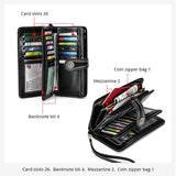 RFID Leather Long Wallet Women