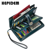 RFID Leather Long Wallet Women