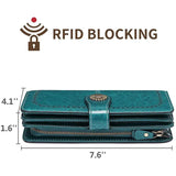 SENDEFN Women Wallets Large Capacity Clutch Purse Split Leather
