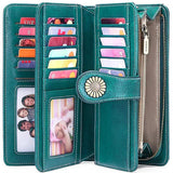 SENDEFN Women Wallets Large Capacity Clutch Purse Split Leather