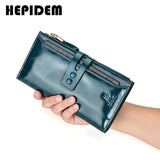 RFID Leather Long Wallet Women's