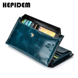 RFID Leather Long Wallet Women's