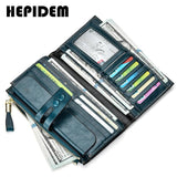 RFID Leather Long Wallet Women's