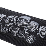 Punk Skull Head Leather Wallet Vintage Cowhide Long Clutch Bag