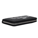 Punk Skull Head Leather Wallet Vintage Cowhide Long Clutch Bag