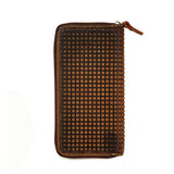 Men Leather Wallets Metal Skull Cross Pattern Purses Vintage Cowhide Money Bag