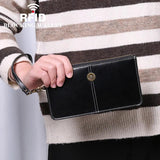 Large-Capacity Leather Wallet Zipper Phone Bag Women Carteira