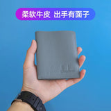 Minimalist Women's Small Leather Wallet Cowhide Purse