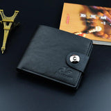 Men's Leather Wallet with Magnetic Buckle
