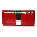 Women's Long Leather Wallet Clutch Money Bag