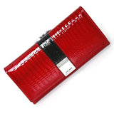 Women's Long Leather Wallet Clutch Money Bag