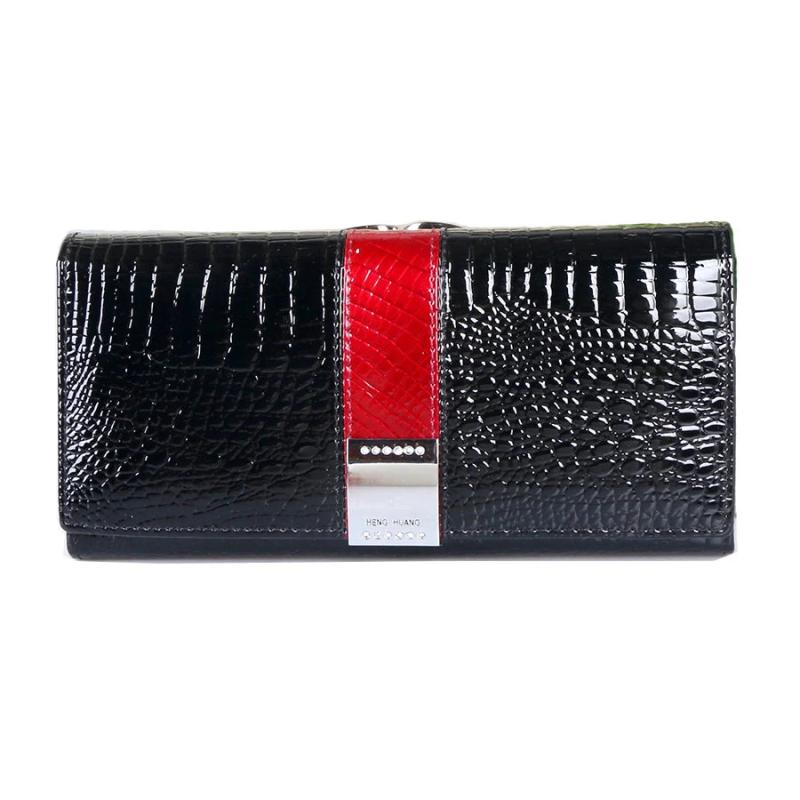 Women's Long Leather Wallet Clutch Money Bag