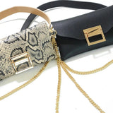 Snake Pattern Mini Shoulder Bag for Women Small Wallet Phone Waist Bag