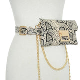 Snake Pattern Mini Shoulder Bag for Women Small Wallet Phone Waist Bag