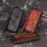 Embossed Ladies Wallet Long Multi-card Purse Clutch Bag