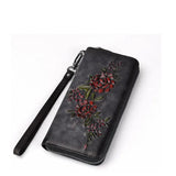 Embossed Ladies Wallet Long Multi-card Purse Clutch Bag