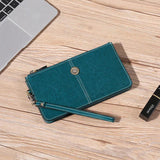 Zency Small Leather Wristlet Clutch Purse Bag