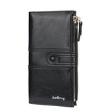 Women's Long Purse Card Zipper Wallet Oil Wax Leather Large Capacity Handbag