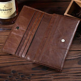 Vintage Style Cowhide Wallet Men's Casual Clutch