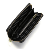 Leather Ladies Water Ripple Long Wallet Clutch Mujer Monedas Y Tarjetas