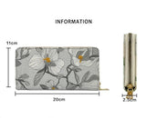Women's PU Embroidered Floral Long Wallet