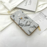 Women's PU Embroidered Floral Long Wallet