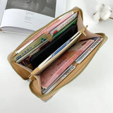 Women's PU Embroidered Floral Long Wallet