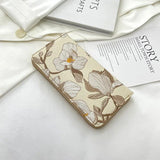 Women's PU Embroidered Floral Long Wallet