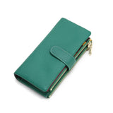 Colorful Patch Long Wallet with Zipper for Women